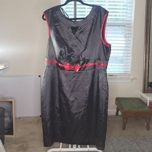 Retro Plus Size Polka Dot Dress